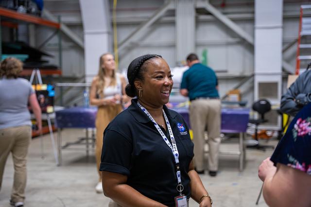 NASA image: NASA Employees View SLS Rocket Hardware Before its Upcoming Move to NASA Kennedy